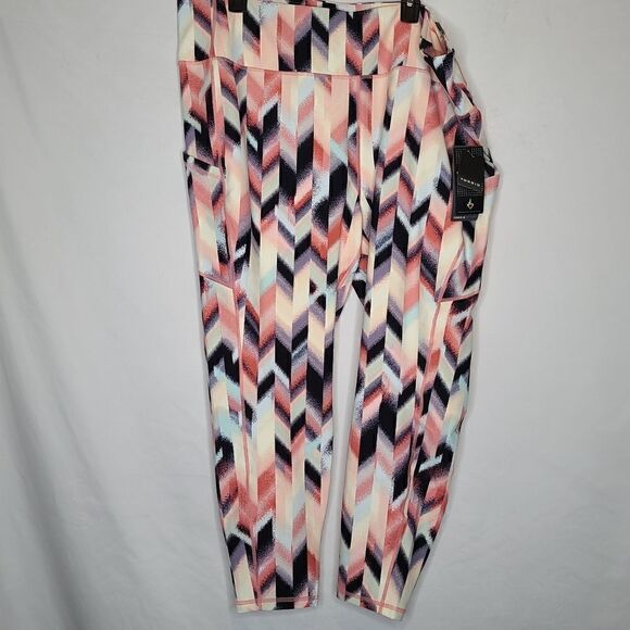 5X 28W Torrid Active Pink Legging High Waist Arrow Full Length Smoothing Pockets - Picture 2 of 8